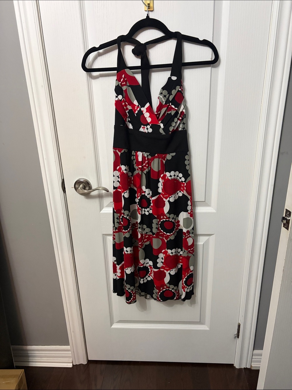 Rickis Women’s Black and Red Floral Halter Dress